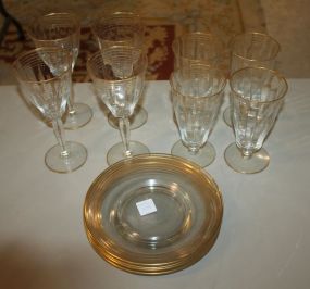 Four Wine Glasses, Four Wine Glasses, Four Plates