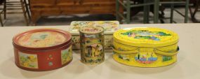 Four Various Size Tin Containers