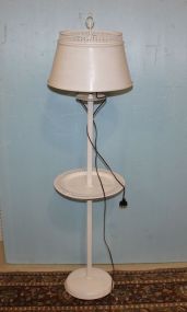 Painted White Metal Floor Lamp