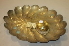 Brass Doorbell, Large Brass Tray