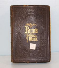 Byron's Poetical Works Leather Bound, Pencil Inscription 1892