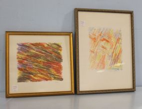 Two Abstract Watercolors by A.G.B.