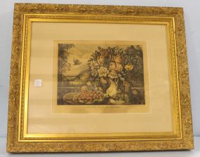 Print of Landscape, Fruit, Flowers