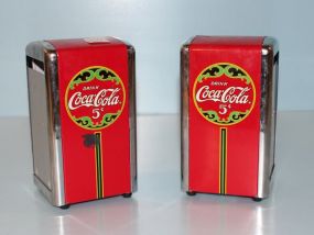 Two Coca-Cola Napkin Despensers