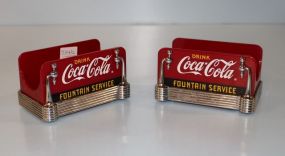 Two Coca- Cola Condiment Holder