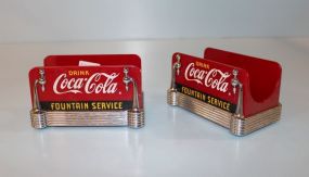 Two Coca- Cola Condiment Holder