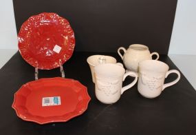 Two Mugs, Plates, Cup, Sugar