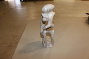 Beige and Gray Stone Abstract Sculpture