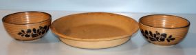 Pie Plate, Two Bowls, Plate, Apple Shaped Dish, Square Dish