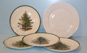 White Plate, Four Christmas Plates
