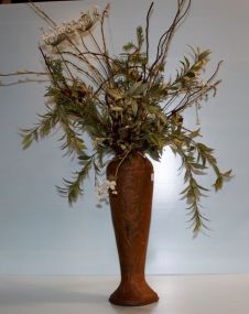 Centerpiece in Tall Metal Vase