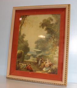 Victorian Courtyard Print in Deepwell Frame