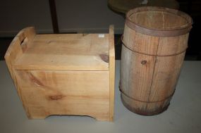 Small Bench and Nail Barrel
