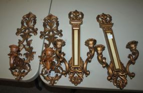 Two Pairs of Plastic Wall Sconces