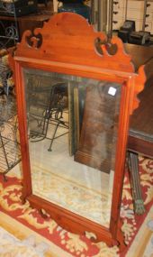 Large Beveled Glass Chippendale Style Mirror