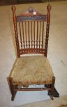 Turn of the Century Oak Rocking Chair