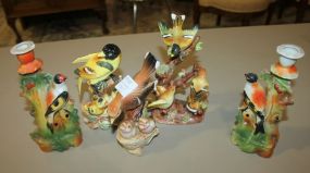 Bird Figurines and Candlesticks
