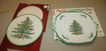 Square Spode Christmas Tree Cake Plate and Trivet