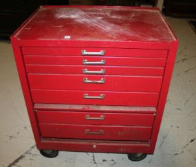 Large Tool Box on Wheels and Contents