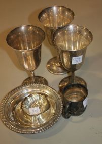Three Sterling Goblets, Sterling Child's Cup