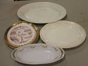 Three Oval Platters, Charleston Plate, and Mississippi Souvenir Plate