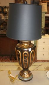 Gold Lamp with Black Shade