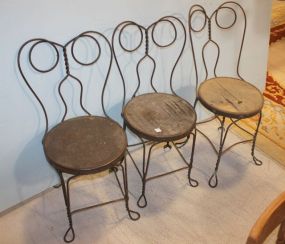 Three Iron Ice Cream Chairs