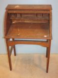 Child's Oak Desk and Chair