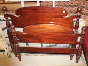 Mahogany Twin Size Poster Bed