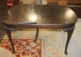 Queen Ann Style Dining Table with One Leaf