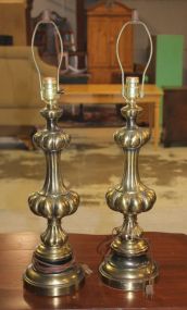 Pair of Brass Lamps
