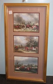 Three Framed Prints of Fox Hunt