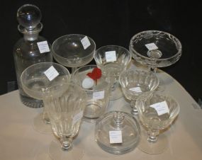 Group of Various Glasses and Decanter