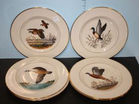 Set of Six Pickard Hand Painted Dinner Plates