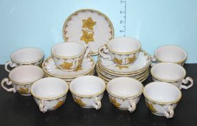 Set of Ten Italian Demitesse Cups/ Saucers