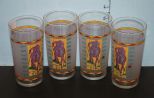 Set of Four Kentucky Drinking Glasses