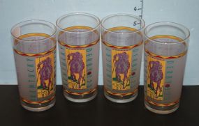 Set of Four Kentucky Drinking Glasses