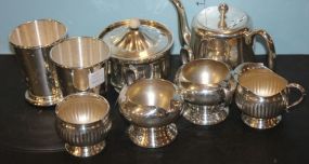 Three Sets of Silverplate Sugar/ Creamer and Two Cups