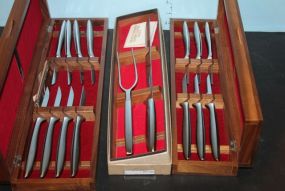 Two Sets of Carving Knives and Carving Set