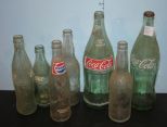 Box Lot of Coke Bottles