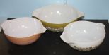 Three Pyrex Mixing Bowls