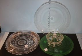 Juicer and Glass Cake Plates