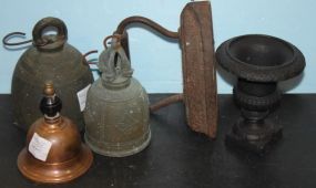 Three Hand Bells, Iron, Small Iron Planter