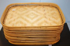 Twelve Wood Trays
