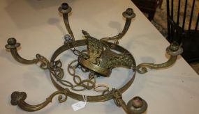 Antique Six Arm Brass Candelabras