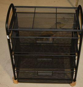 Small Three Bin Rolling Cart