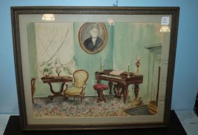 Victorian Parlor Water Color