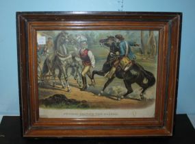 Currier and Ives Print in Victorian Frame