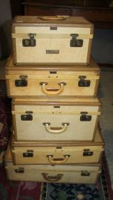 Set of Five Various Size Hartman Suitcases