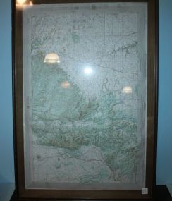 Map in Shadow Box of Raton, New Mexico 36